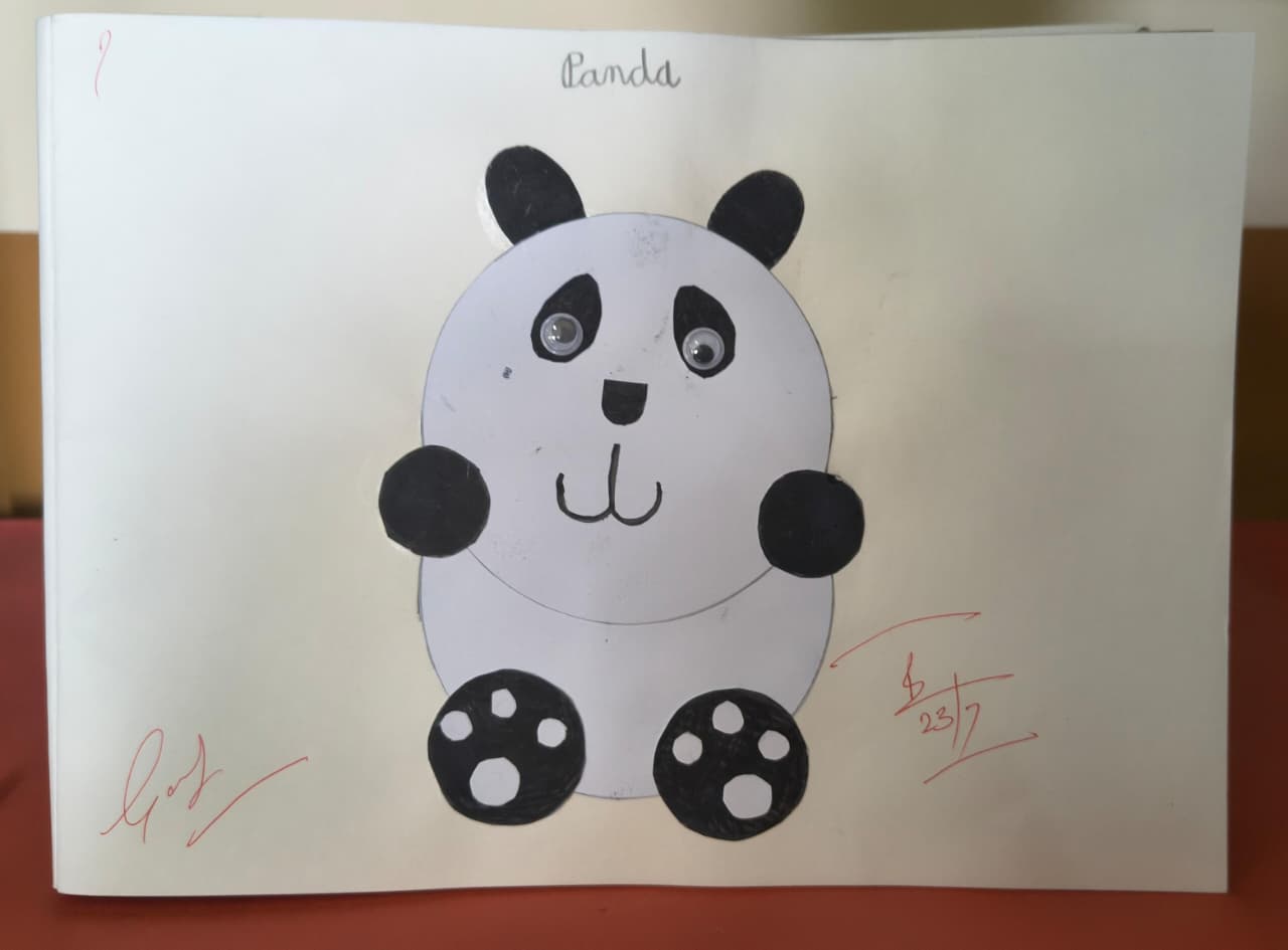 Paper Craft Panda by Aarash Mathur(3C).